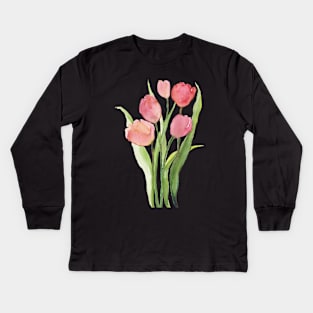 Tulips Kids Long Sleeve T-Shirt